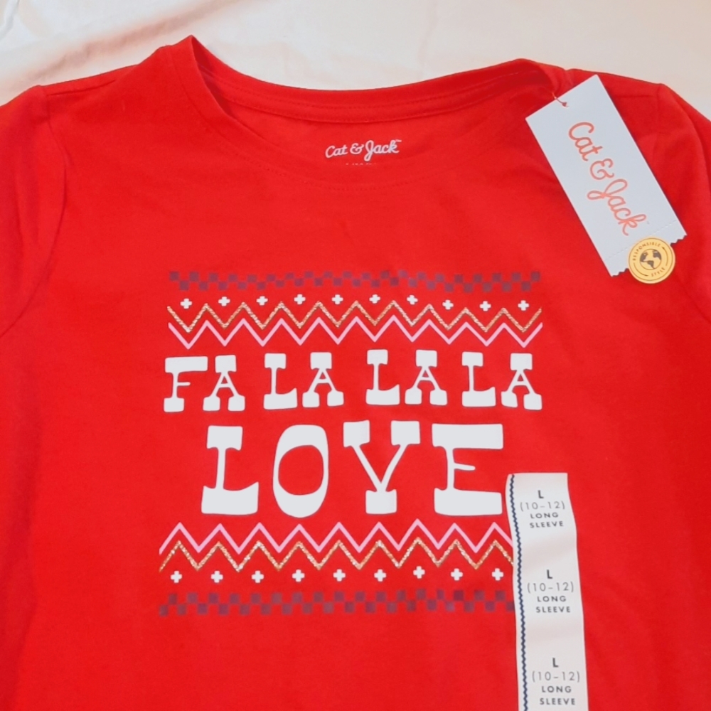 Cat and Jack Christmas Long Sleeve Shirt.